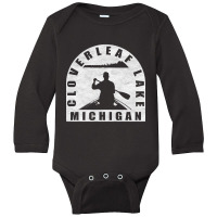 Hot Trend Cloverleaf Lake Canoeing Michigan Long Sleeve Baby Bodysuit | Artistshot