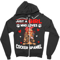 Just A Girl Who Loves Dogs T  Shirt Vintage Just A Girl Who Love Cocke Zipper Hoodie | Artistshot