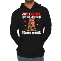 Just A Girl Who Loves Dogs T  Shirt Vintage Just A Girl Who Love Cocke Lightweight Hoodie | Artistshot