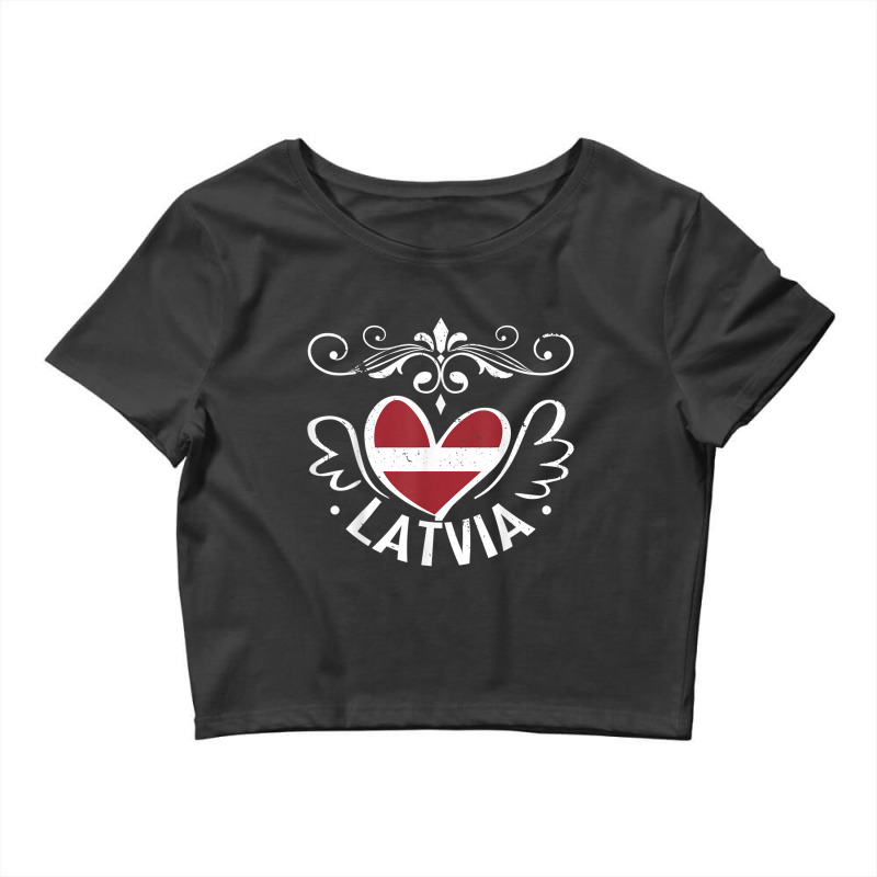 Latvia Latvia Latvija States Latvians T Shirt Crop Top by wafaha | Artistshot