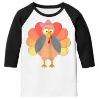 Turkey Pilgrim Cute Thanksgiving Pink Headband Women Youth 3/4 Sleeve | Artistshot