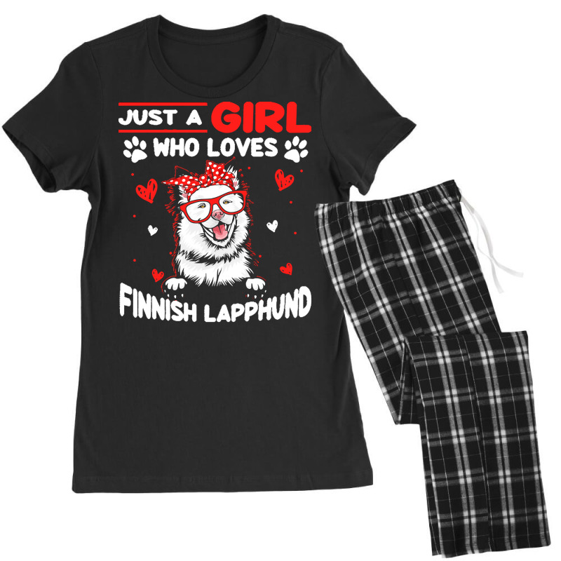 Just A Girl Who Loves Dogs T  Shirt Vintage Just A Girl Who Love Finni Women's Pajamas Set by jeanne56242 | Artistshot