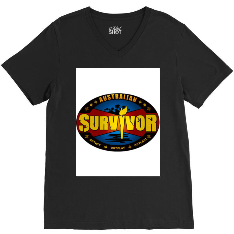 Australian Survivor Last Man Standing Poster Summer (1) V-Neck Tee by schuithelded | Artistshot