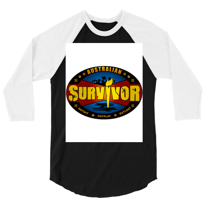 Australian Survivor Last Man Standing Poster Summer (1) 3/4 Sleeve Shirt by schuithelded | Artistshot