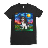 Cavalier King Charles Spaniel T  Shirt Tri Color Cavalier King Charles Ladies Fitted T-shirt | Artistshot