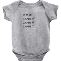 Funny Video Game Shirt To Do List Game Tick Baby Bodysuit | Artistshot