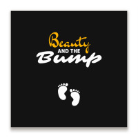 Womens Beauty And The Bump Metal Print Square | Artistshot