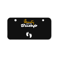 Womens Beauty And The Bump Bicycle License Plate | Artistshot