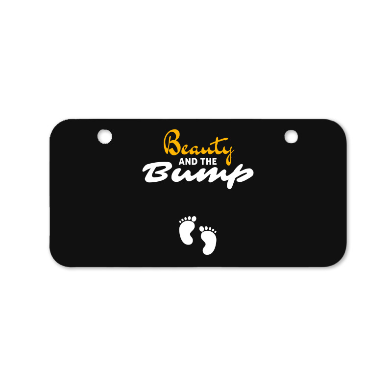 Womens Beauty And The Bump Bicycle License Plate | Artistshot