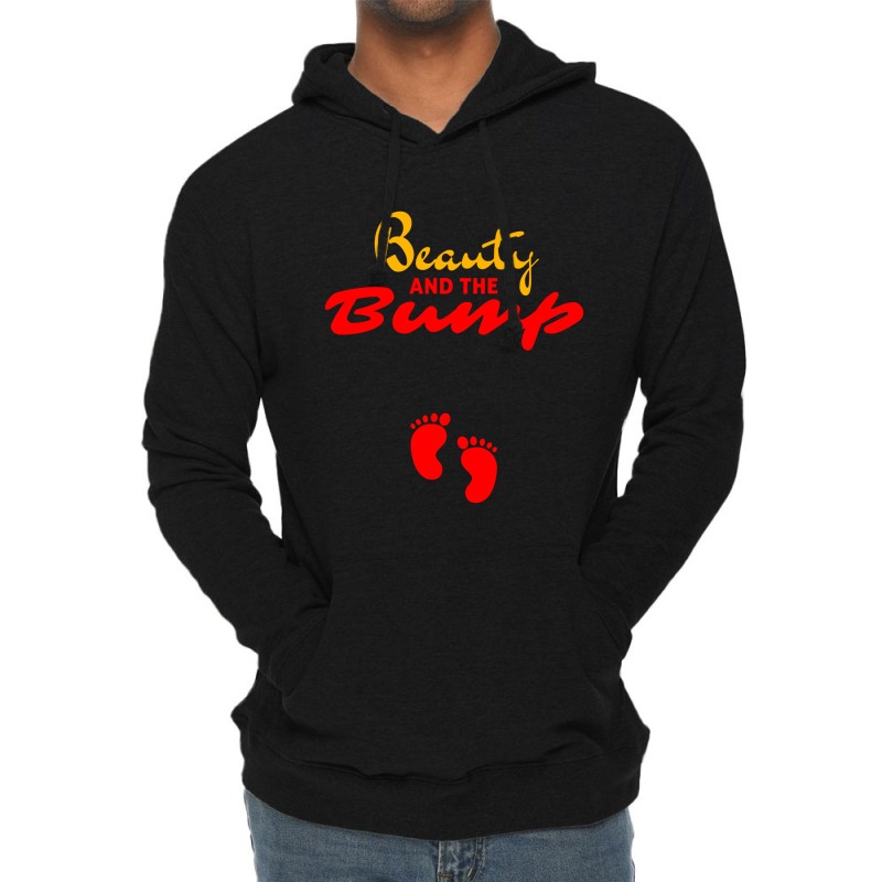 Womens Beauty And The Bump Lightweight Hoodie | Artistshot