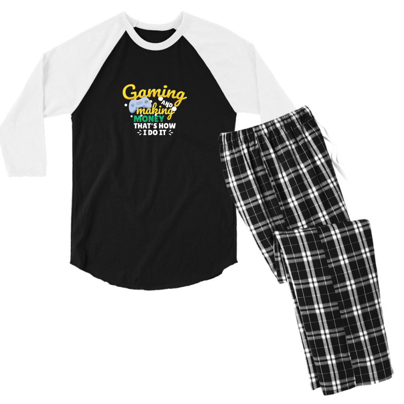 E-gamer Bitcoin Crypto Games Investor Gaming Men's 3/4 Sleeve Pajama Set | Artistshot