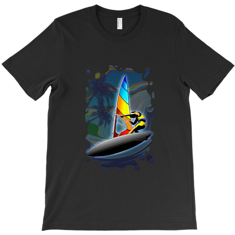 Windsurfer On Ocean Waves T-shirt | Artistshot