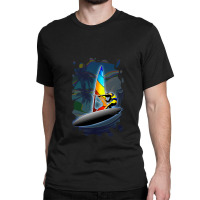 Windsurfer On Ocean Waves Classic T-shirt | Artistshot