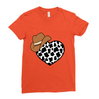 Cow Print Heart Classic Tshirt Hippie Ladies Fitted T-shirt | Artistshot