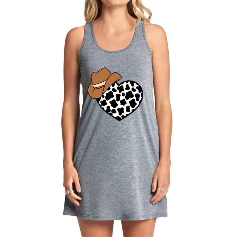 Cow Print Heart Classic Tshirt Hippie Tank Dress by sntosasidih | Artistshot