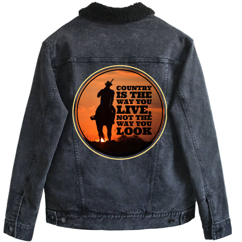 Cowboy Advice Country Life Classic Tshirt Nostalgia Unisex Sherpa-Lined Denim Jacket by ciklercalaim3 | Artistshot