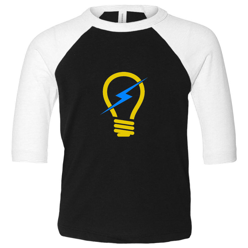 Lightbulb Funny Toddler 3/4 Sleeve Tee by saptawnt | Artistshot