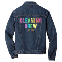 Cleaning Crew 2022 Custodian Team Clean Up Manager Cleaner T Shirt Men Denim Jacket | Artistshot