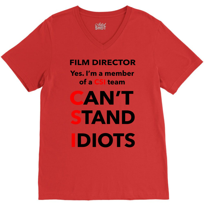 Film Director   Vintage E V-Neck Tee by masieenezcani | Artistshot