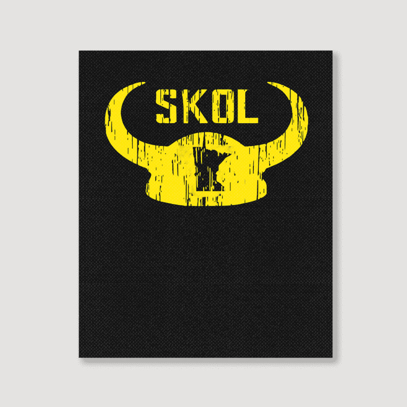 Skol Shirt Nordic Scandinavian Warrior Viking Helmet T Shirt Portrait Canvas Print | Artistshot