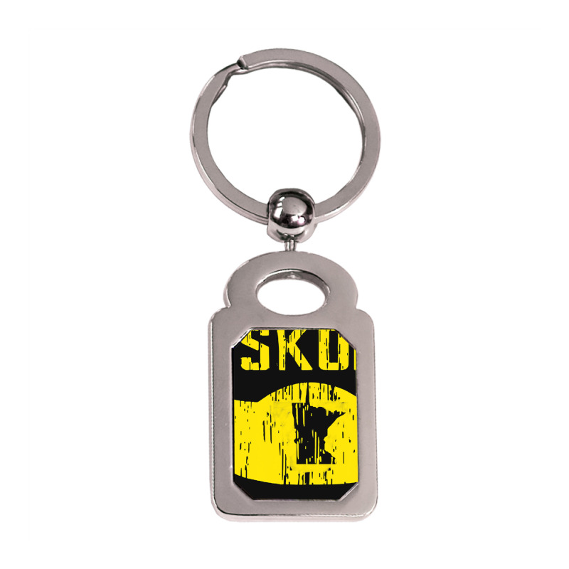 Skol Shirt Nordic Scandinavian Warrior Viking Helmet T Shirt Silver Rectangle Keychain | Artistshot