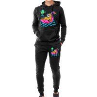 Chilling Flamingo Sloth Beach Hoodie & Jogger Set | Artistshot