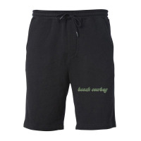 Beach Cowboy Green Vintage Lettering Classic Tshirt Cool Fleece Short | Artistshot