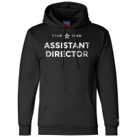 Film Crew Assistant Director  Red Retro Champion Hoodie | Artistshot