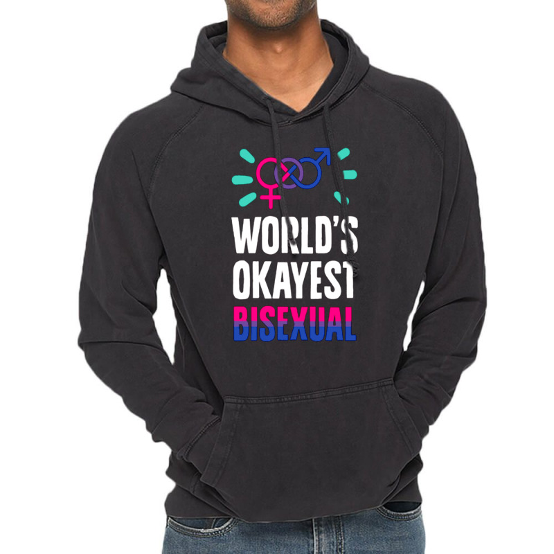 World's Okayest Bisexual Vintage Hoodie | Artistshot