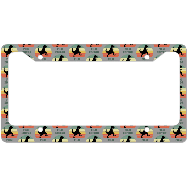 Film Editor Dinosaur  Funny Film Editor Gift Idea Active 70s 80s License Plate Frame | Artistshot