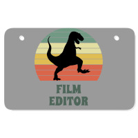 Film Editor Dinosaur  Funny Film Editor Gift Idea Active 70s 80s Atv License Plate | Artistshot