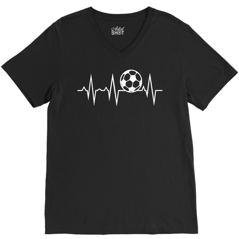 Soccer Heartbeat Pullover Hoodie V-Neck Tee by CUSER3772 | Artistshot