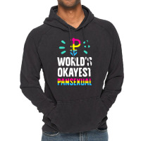 World's Okayest Pansexual Vintage Hoodie | Artistshot