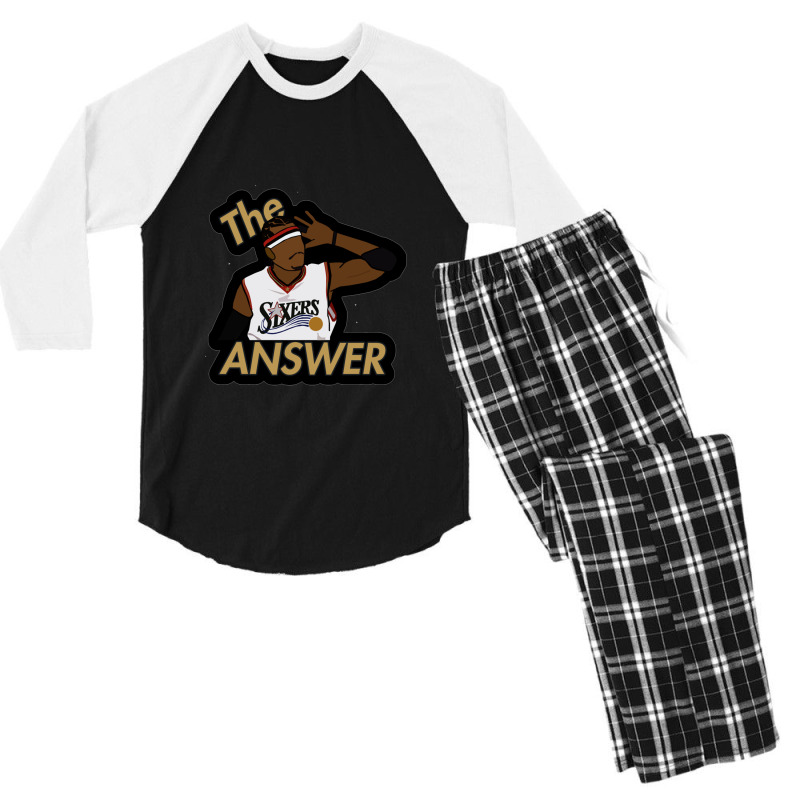 Sixers The Answer Men's 3/4 Sleeve Pajama Set by saptawnt | Artistshot