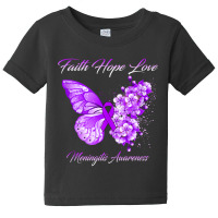 Butterfly Faith Hope Love Meningitis Awareness Tank Top Baby Tee | Artistshot