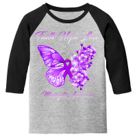 Butterfly Faith Hope Love Meningitis Awareness Tank Top Youth 3/4 Sleeve | Artistshot