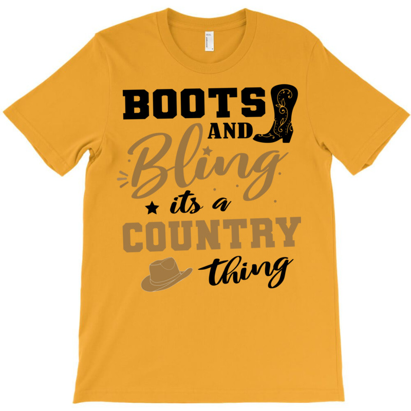 Boots Bling Its A Country Thing Cowgirl Classic Tshirt Vintage T-Shirt by egbomluzyd | Artistshot