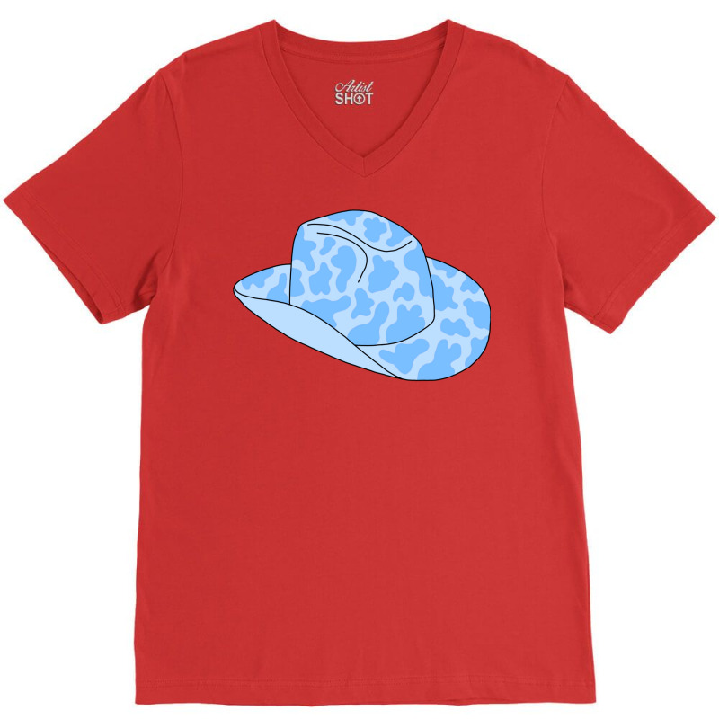 Blue Cowboy Hat Classic Tshirt Humor V-neck Tee | Artistshot