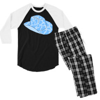 Blue Cowboy Hat Classic Tshirt Humor Men's 3/4 Sleeve Pajama Set | Artistshot