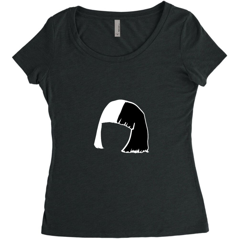 Black And White Hair Women's Triblend Scoop T-shirt by JamesBurges | Artistshot