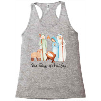 Christmas Glad Tidings Of Great Joy Nativity Christian Jesus Long Slee Racerback Tank | Artistshot