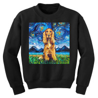 Cocker Spaniel T  Shirt Golden Cocker Spaniel Night T  Shirt Youth Sweatshirt | Artistshot