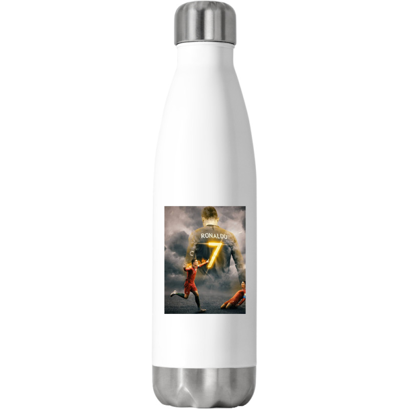 Aesthetic Ronaldo Poster Stainless Steel Water Bottle | Artistshot