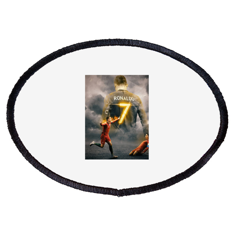 Aesthetic Ronaldo Poster Oval Patch | Artistshot