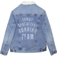 Zombie Apocalypse Running Team Unisex Sherpa-lined Denim Jacket | Artistshot