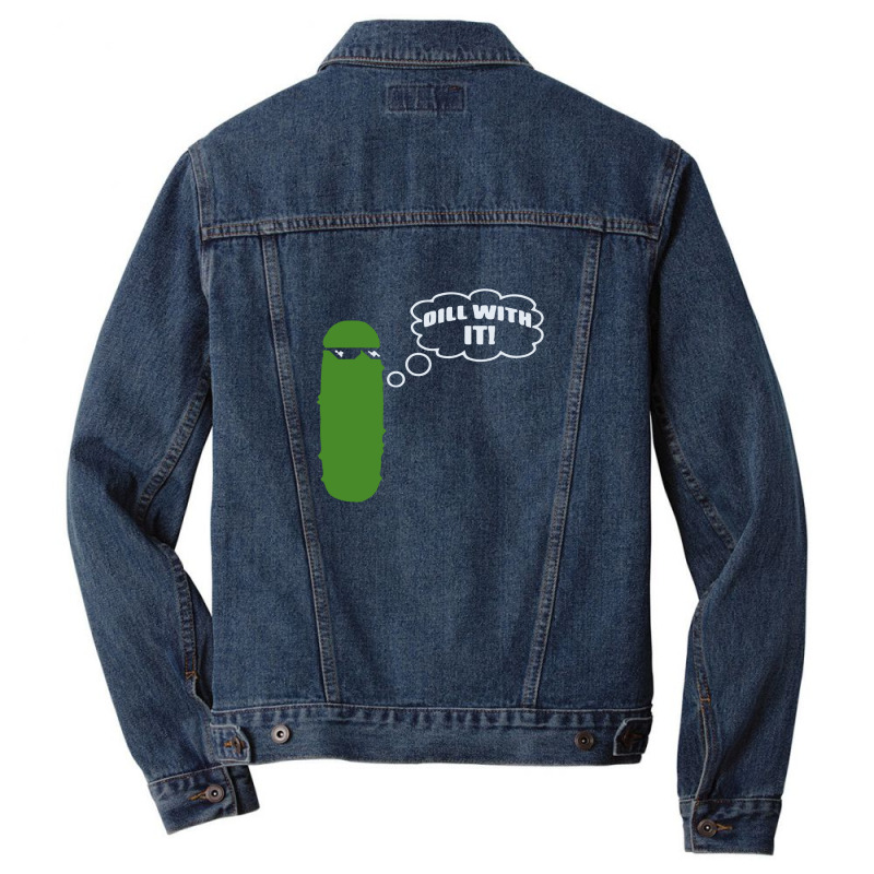 Dill With It Pickle Men Denim Jacket by afroiani | Artistshot