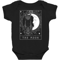 Ta.rot Card Crescent Moon And Cat Graphic T Shirt Baby Bodysuit | Artistshot