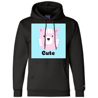 Cat Loving Meow Poster Humor Champion Hoodie | Artistshot