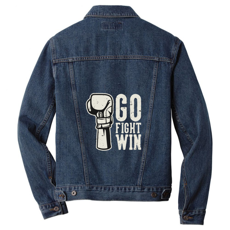 Go Fight Win Men Denim Jacket by JemmaLyna | Artistshot