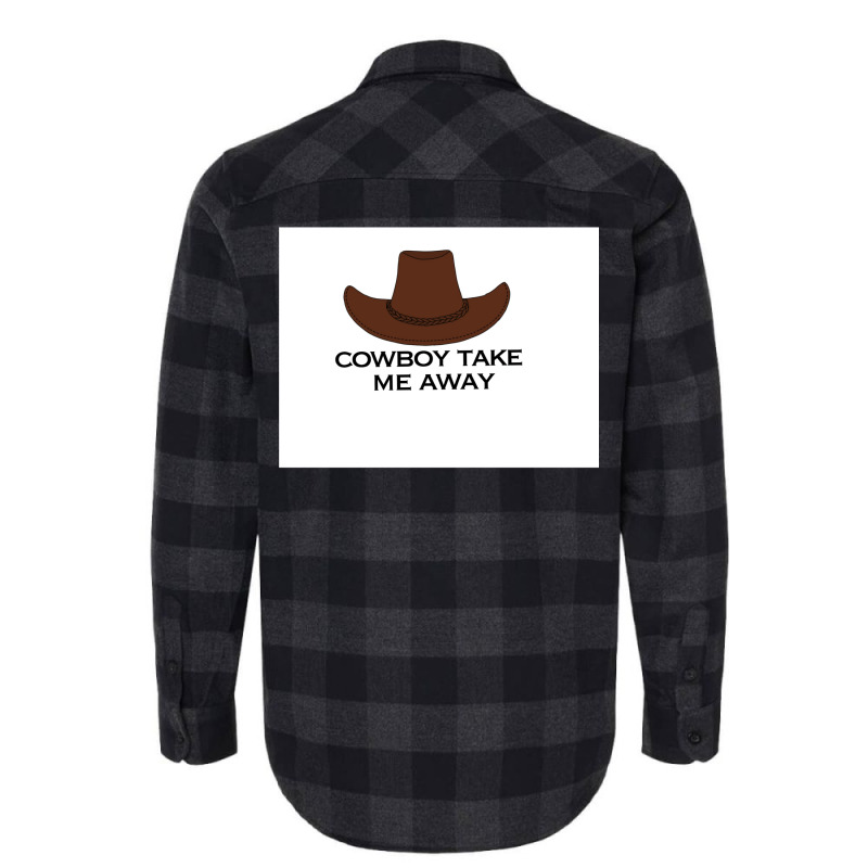 Cowboy Take Me Away Active Tshirt Blue Flannel Shirt by ciklercalaim3 | Artistshot